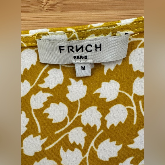 FRNCH Paris Yellow & white Floral wrap Dress - Picture 3 of 5